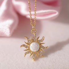 Opal Sun Necklace