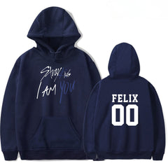Unisex Trendy Kpop Letter Print Loose Hoodie