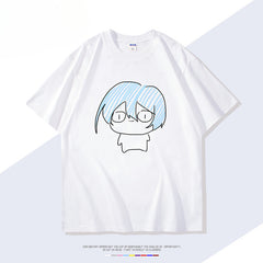 Men's Anime Short-sleeved Cotton T-shirt