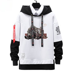 Unisex Trendy Game Color Block Loose Hoodie