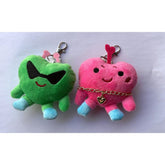 Cute Heart Shape Plush Doll Keychain