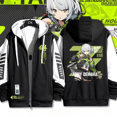 Unisex Game Print Zip Up Hoodie
