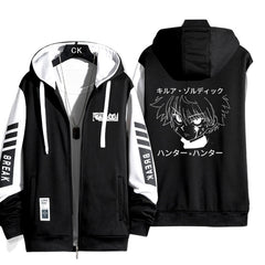 Unisex Anime Graphic Zipper Hooded Jacket