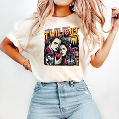 Retro Twilight Saga Printed Crew Neck T-shirt
