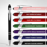 Funny Stress-Relief Daily Quotes Ballpoint Pen Set