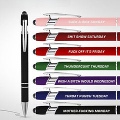 Funny Stress-Relief Daily Quotes Ballpoint Pen Set