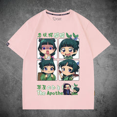 Girl's Anime Cotton Short-sleeved T-shirt