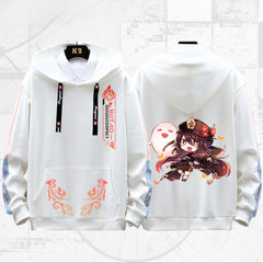Unisex Game Hutao Graphic Loose Hoodie