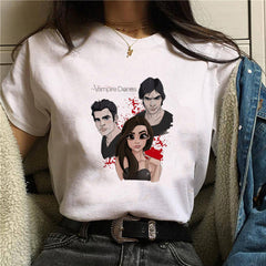 Women's TVD Letter Print Summer T-shirt