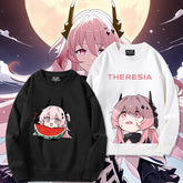 Casual Cute Game Theresia Print Sweatshirt