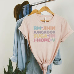 RM JIMIN JK SUGA JIN JHOPE V Printed Tee