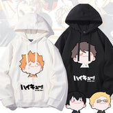 Cute Anime Pattern Printed Pullover Hoodie
