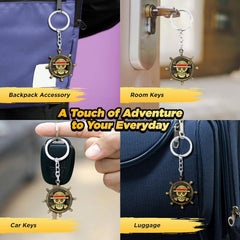 Straw Hat Keychain Premium Gold Finish Luffy Collectible