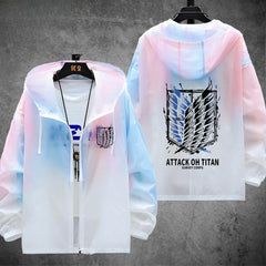 Casual Anime Logo Sunscreen Thin Jacket