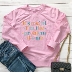 Taylor Letter Printed Casual Sweatshirt