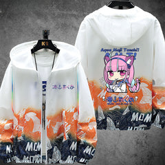 Vtuber Graphic Print Sunscreen Thin Jacket
