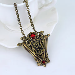 Trendy Vampire Crescent Tower Bell Necklace