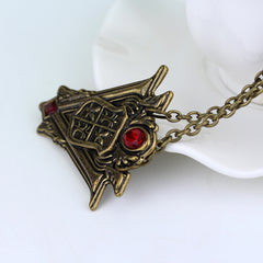 Trendy Vampire Crescent Tower Bell Necklace