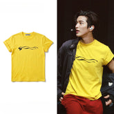 KEONHO Same Yellow Short-sleeved Trendy Top