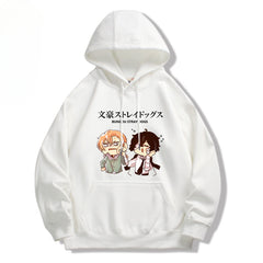 Trendy Anime Dazai Graphic Pullover Hoodie
