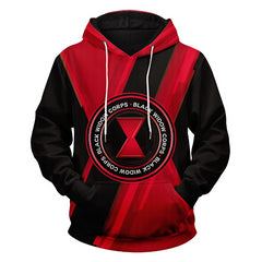 Trendy Black Widow Cosplay Loose Hoodie