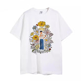 Retro Graphic Short-sleeved Cotton T-shirt