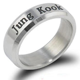KPOP Stainless Steel Letter Ring
