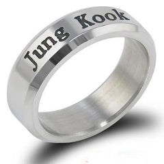 KPOP Stainless Steel Letter Ring