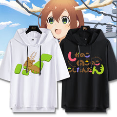 Anime Cos Hooded Short-sleeved T-shirt