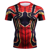 Trendy Men's Spider 3D Printed Sports Fitness T-shirt