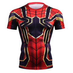 Trendy Men's Spider 3D Printed Sports Fitness T-shirt