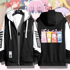 Unisex Cute Anime Cos Zipper Hooded Jacket
