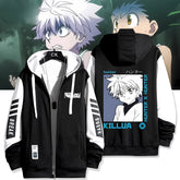 Unisex Anime Graphic Zipper Hooded Jacket