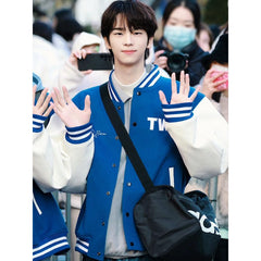 SHINYU DOHOON 24/7 Blue Baseball Jacket