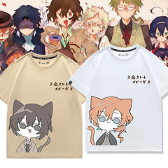 Unisex Anime Graphic Cotton Loose T-Shirt