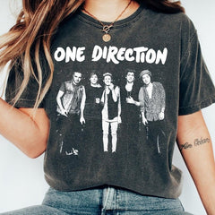 Vintage 1D Graphic Cotton Washed T-shirt Gift