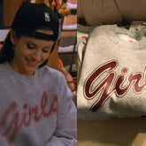 Friends 90s TV Show Monica and Rachel Girls Red Letter Sweatshirt