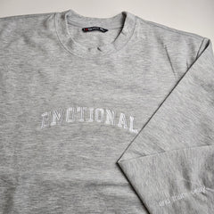 EMOTIONAL Embroidered Crew Neck Sweatshirt