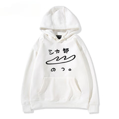Casual Anime Print Pullover Hoodie