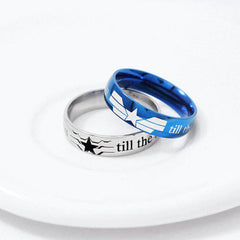 Trendy Captain America Couple Ring