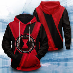 Trendy Black Widow Cosplay Loose Hoodie