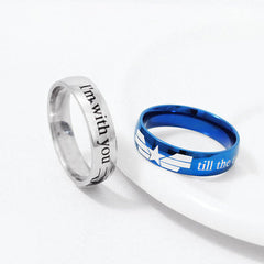 Trendy Captain America Couple Ring