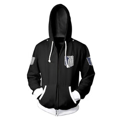 Unisex Anime 3D Print Zipper Cosplay Hoodie