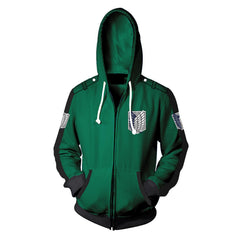 Unisex Anime 3D Print Zipper Cosplay Hoodie