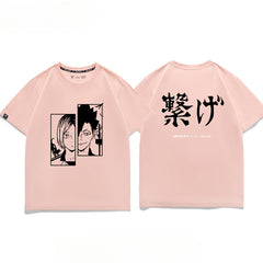 Casual Anime Letter Print Short Sleeve T-Shirt