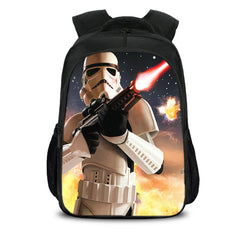 Trendy Comic Pattern Printed Black Backpack