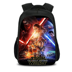 Trendy Comic Pattern Printed Black Backpack