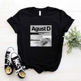Unisex KPOP Agust D Print Loose T-Shirt