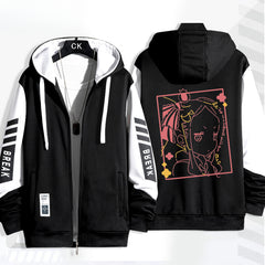 Unisex Anime Pattern Zipper Hoodie