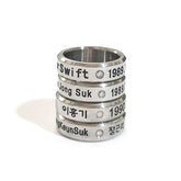 Taylor Stainless Steel Ring with Diamond